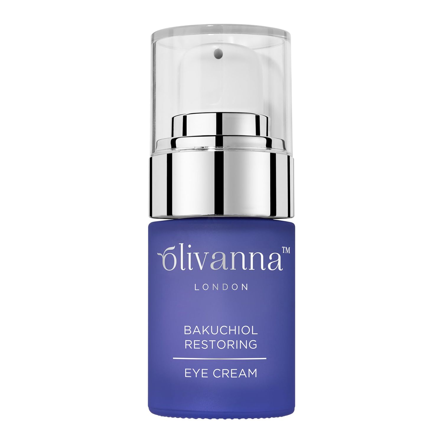 Olivanna Bakuchiol Restoring Eye Cream - Elderflower Extract Reduces Visibility of Dark Circles - Hyaluronic Acid and Glycerin Moisturizes - 0.5 oz
