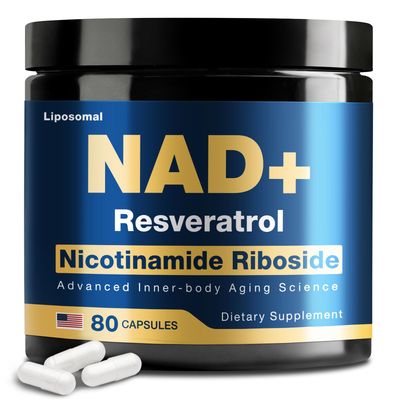 NLMUBR LUCKSIT NAD Supplement, NAD enriched with Resveratrol and Nicotinamide Riboside, NAD Supplement 900 for Man and Women, 480 Count - 6 Pack CLJ072-6P01