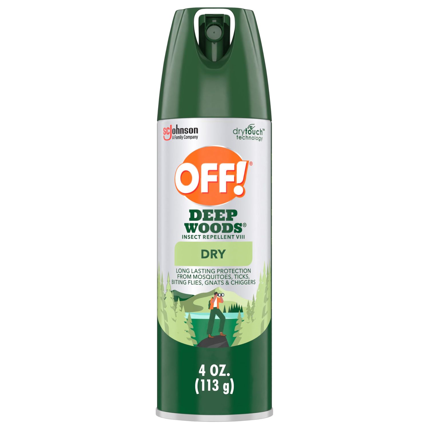 OFF! Deep Woods Insect Repellent Aerosol, Dry, Non-Greasy Formula, Bug Spray with Long Lasting Protection from Mosquitoes, 4 oz