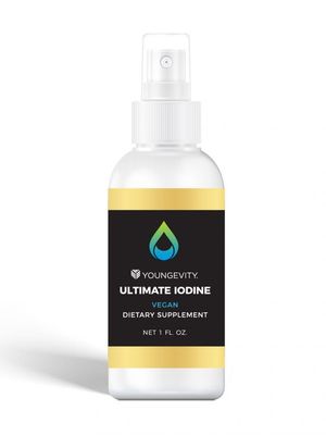 Youngevity Ultimate Iodine Supplement - Vegan Supplement with 300 mcg Iodine, B12, Zinc, Selenium Copper - Liquid Iodine for Energy, Metabolism, Hormone Balance - Non-GMO, Gluten-Free