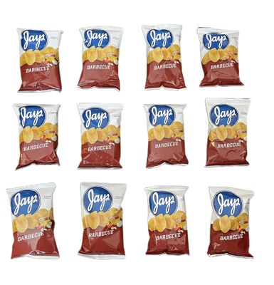 Jay&#39;s Barbecue Potato Chips Chicago - Style taste Munchie Box Pack 1.25 Oz Bags (Pack of (12) 1.25 Oz Bags)