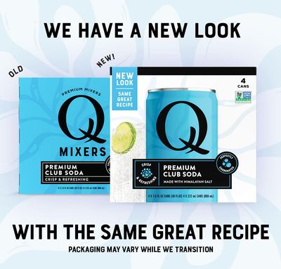 Q CLUB SODA - Club soda with Himalayan Salt - Ideal for Cocktails Mocktails - No Sugar, Perfectly Carbonated, Gluten-Free - 0 Calories - 7.5 Fl oz Seltzer Water Cans (Pack of 24)
