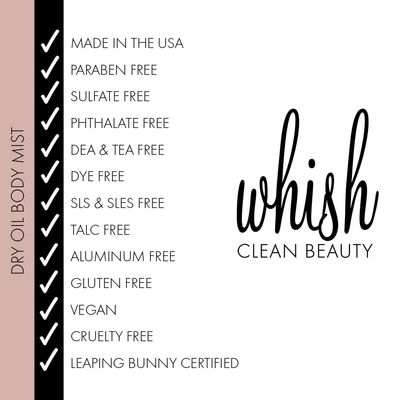 Whish Dry Oil Body Mist with Bakuchiol, 4oz