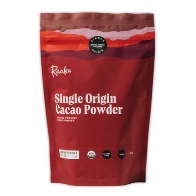 Raaka Chocolate Organic Cacao Powder - Unsweetened, Non-Alkalized, Perfect for Baking - Gluten-Free, Soy-Free, Sugar-Free - 8oz Bag