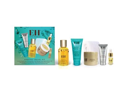 Emma Hardie 5pcs Amazing Travel Kit: 30ml Moringa Cleansing Balm, 50ml Moringa Luxury Bath Shower oil, 50ml Moringa Luxury Body Butter, 20ml Moisture Boost Vit C Cream, 5ml Brilliance Facial Oil