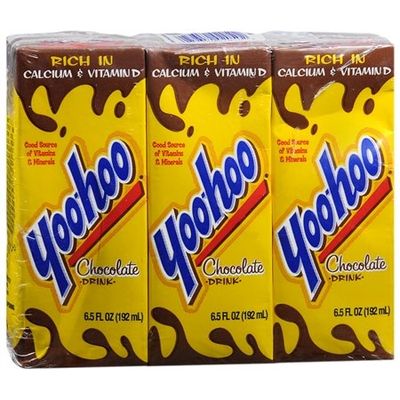 YOO HOO CHOCOLATE DRINK 3 PACK BOXES CAFFEINE FREE