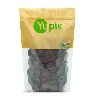 Yupik Organic Cocoa Liquor Wafers, 100 Cocoa, 2.2 lb (35.2 oz), Gluten-Free, GMO-Free, Kosher, Vegan, Dairy-Free, No Sugar Added, Made with Pure Cacao, Melts Smoothly, For Baking, Molding Coating