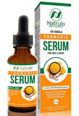 Turmeric Serum for Face Body - All Natural Turmeric Skin Brightening Serum for Spots - Turmeric Facial Repair Serum Cleanses Skin, Fights Acne, Evens Tone, Minimizes Pores - Pure Turmeric Oil