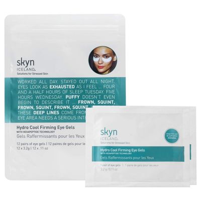 skyn ICELAND Hydro Cool Firming Under Eye Patches. Eye Gel Mask to Firm And Reduce Wrinkles, Fine Lines, Dark Circles, Puffy Eyes Bags, 12 Pairs