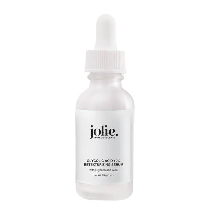 Jolie Glycolic Acid 10 Retexturizing Serum - Anti-Aging Skincare - Refines Skin Texture - Prevents Dehydration - Reduces Wrinkles - Vegan- Gluten Free Net Wt. 28 g 1 oz.