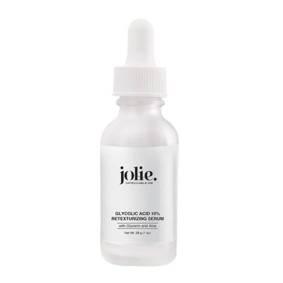 Jolie Glycolic Acid 10 Retexturizing Serum - Anti-Aging Skincare - Refines Skin Texture - Prevents Dehydration - Reduces Wrinkles - Vegan- Gluten Free Net Wt. 28 g 1 oz.