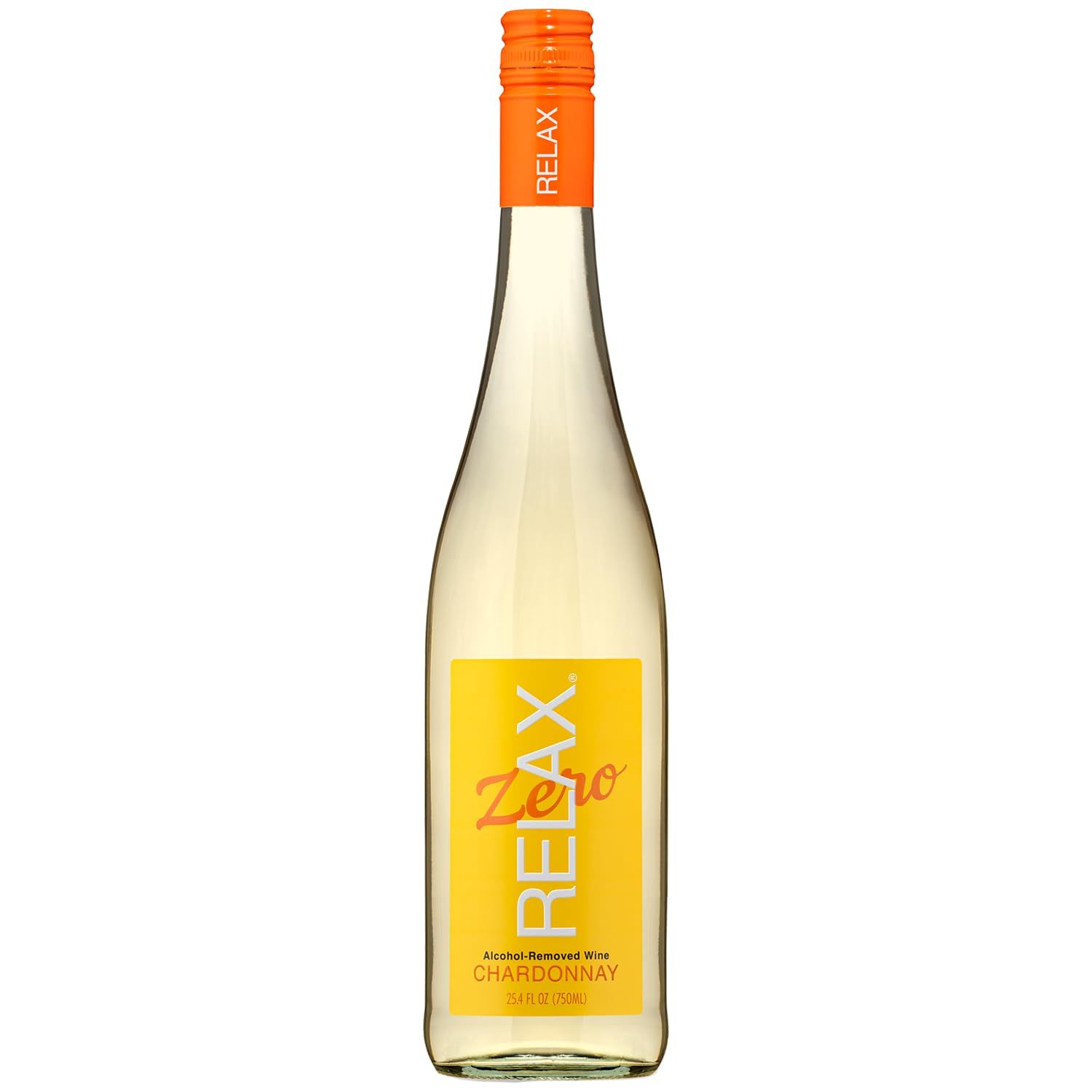 Relax Zero Wines: Alcohol Removed Chardonnay - Non-Alcoholic Dealcoholized Wine - 750ml Bottles