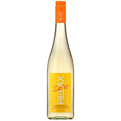 Relax Zero Wines: Alcohol Removed Chardonnay - Non-Alcoholic Dealcoholized Wine - 750ml Bottles