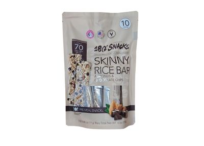 Generic Pre-Meal Snack- Skinny Rice Bar 1 Pack, (Almond Chocolate)