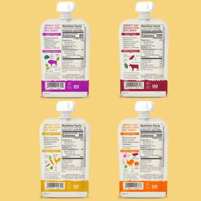 Serenity Kids 6 Months Baby Food Pouches Puree Made with Ethically Sourced Meats Organic Veggies - No Sugary Fruits or Added Sugar - 3.5 Oz BPA Allergen Free Pouch- Baby Puree Variety Pack