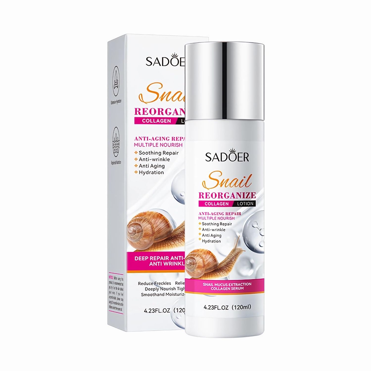 HWCAIHST Snail Emulsion,Snail Reconstituted Collagen Lotion Emulsion - Powerful Regenerative and Hydrating Effects (1PCS)