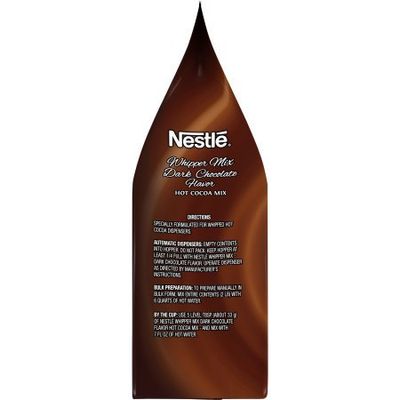 Nestle Hot Chocolate Mix, Whipper Mix, Dark Chocolate Flavor Hot Cocoa, Bulk Whipped Cocoa, 2 lb Bag (Pack of 12)