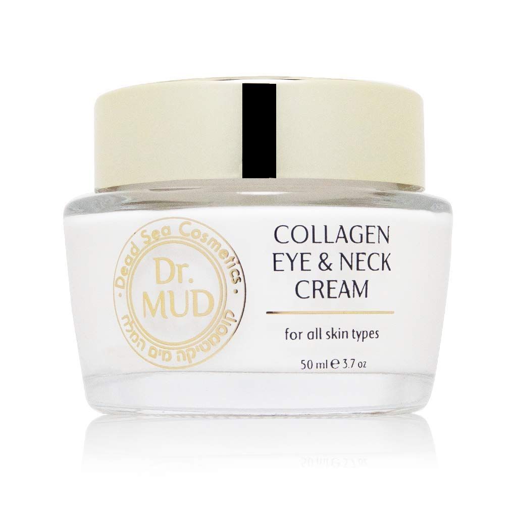 Dr. Mud Collagen Eye Neck Cream - Daily Moisturizer Cream with Dead Sea Minerals, Hyaluronic Acid, Collagen Natural Plant Extracts - Soothing and Firming Neck Eye Cream for All Skin Types, 50ml