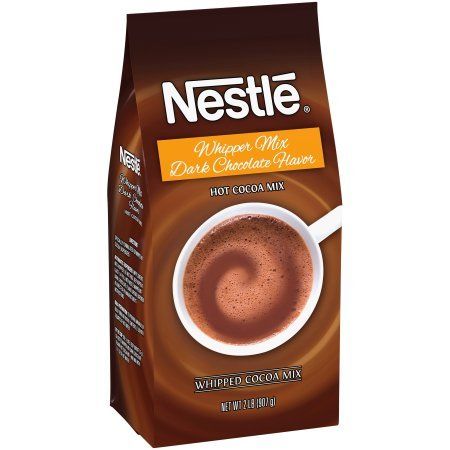 Nestle Hot Chocolate Mix, Whipper Mix, Dark Chocolate Flavor Hot Cocoa, Bulk Whipped Cocoa, 2 lb Bag (Pack of 12)
