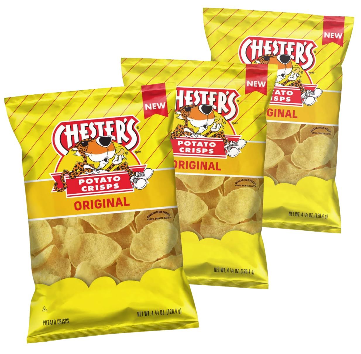 Chester Potato Crisps Original, 4.25oz (Pack of 3)