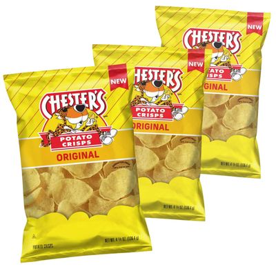 Chester Potato Crisps Original, 4.25oz (Pack of 3)
