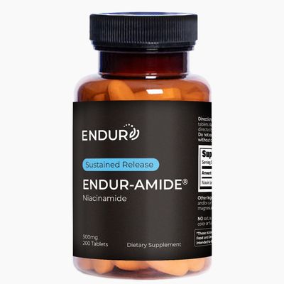 Endur-Amide NAD Niacinamide Vitamin B3, Flush-Free for Optimal Absorption, Energy Supplements for Men and Women, Vitamin B3 Niacinamide 500mg, 200 Tablets