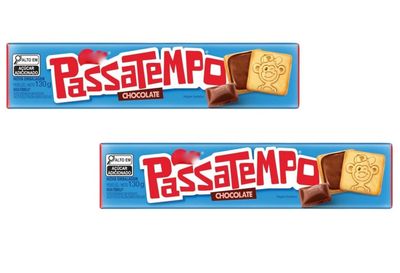 Passatempo Chocolate Recheado Sabor Chocolate130g - IMPORTED FROM BRAZIL - 2 PACK