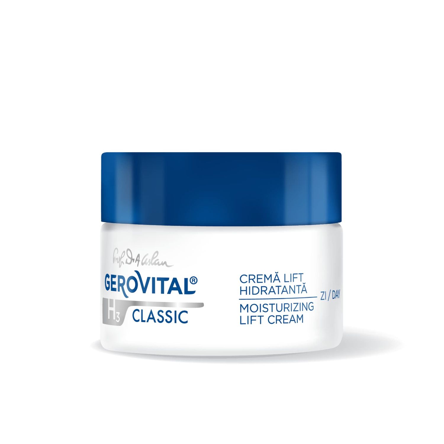 GEROVITAL CLASSIC Moisturizing Lifting Cream with Hyaluronic Acid and Vitamin E - Deep Hydration, Reduces Wrinkles Fine Lines, Anti-Aging Face Cream, 50 ml