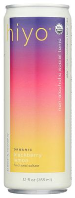Hiyo Organic Blackberry Lemon Functional Seltzer, 12 FZ
