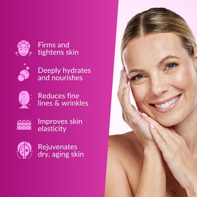Nasola Hibiscus and Honey Firming Cream, Neck Firming Cream, Skin Tightening Cream, Skin Firming and Tightening Lotion for Face and Body, Anti-Wrinkle Facial Moisturizer with Collagen, 1.85 Oz55ml