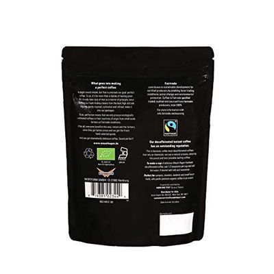 Mount Hagen 7.05oz Organic Freeze Dried Instant Decaf Coffee Made From Organic Medium Roast Arabica Beans Fair-Trade, Eco-friendly Instant Decaffeinated Coffee in Resealable Pouch Bag [7.05oz]