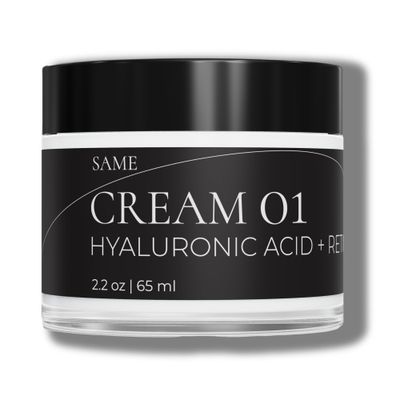 Same Skincare Face Cream 01: Hyaluronic Acid Retinol Serum for Face with Vitamin C, A E, Glycerin, Green Tea Extract, Hydrating Face Serum, Supports Anti Aging, Fine Lines, Cruelty Free, 2.2 oz