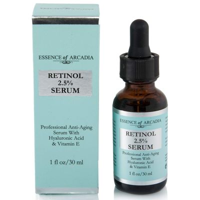 Essence of Arcadia RETINOL Serum 2.5 Professional Anti- Aging Formula With hydrating Hyaluronic Acid and Vitamin E, Minimize Wrinkles