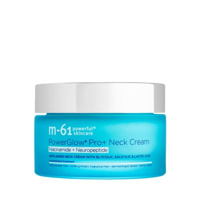 m-61 PowerGlow Pro NiacinamideNeuropeptide Neck Cream - Anti-aging niacinamide and neuropeptide neck cream with glycolic, salicylic lactic acid