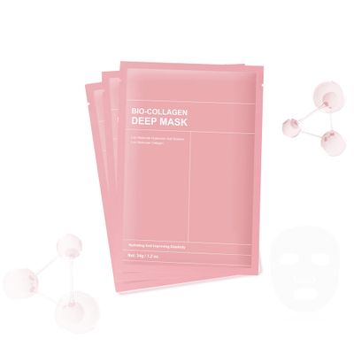 DLZZRS 3Pcs Collagen Deep Mask, Hydrating Overnight Sleeping Mask Transparent Face Membrane Skin Care Moisturizing, Restores Skin Elasticity Energy Collagen Mask for Women