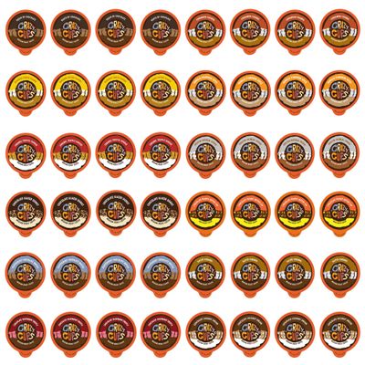 Crazy Cups Chocolate and Flavor Lovers Coffee Variety Sampler Pack, 48 count