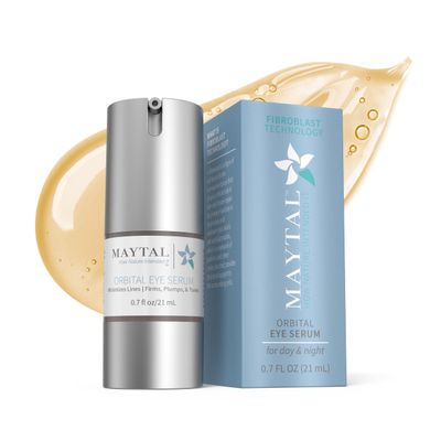 Maytal Orbital Eye Serum, Hydrating for Dark Circles, Puffiness, and Fine Lines - Anti-Aging formula featuring Fibroblast Technology - Firms Under Eye Skin - For All Skin Types, 0.7 fl oz.