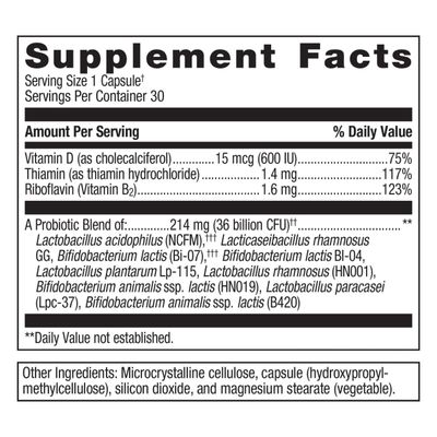 Metagenics UltraFlora Complete Probiotic - Gut Health Supplement - Supports Metabolism, Skin, Energy Immune Health - 36 Billion CFU - Non-GMO Gluten-Free - 30 Capsules