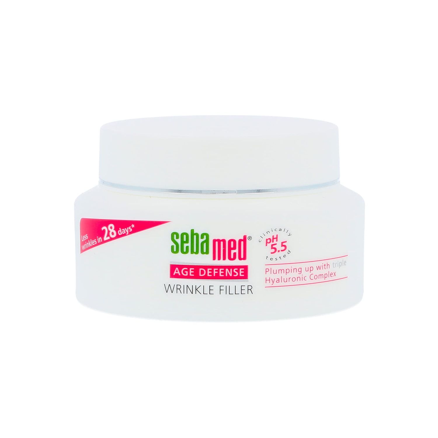 Sebamed Age Defense Wrinkle Filler - Plumping Skin Up with Triple Hyaluronic Complex - 50mL Jar