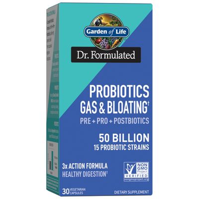 Garden of Life Dr Formulated Once Daily 3-in-1 Complete Prebiotics, Postbiotics Probiotics for Women and Men - PRE PRO POSTBIOTIC Supplement for Gas Bloating - 50 Billion CFU, 30 Day Supply
