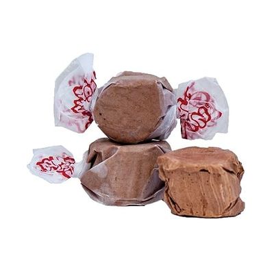 Creamy Chocolate Salt Water Taffy - Individually Wrapped Assorted Flavors - Old Fashion Saltwater Taffy Candy Bulk, by Queen City Candy Cave (1 Pound)