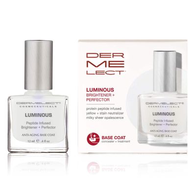 Dermelect Cosmeceuticals Luminous Nail Brightening Treatment - Dual Action Brightener Treatment for Visibly Damaged Nails, Anti-Aging Formula, Strengthens Nourishes, 0.4 oz