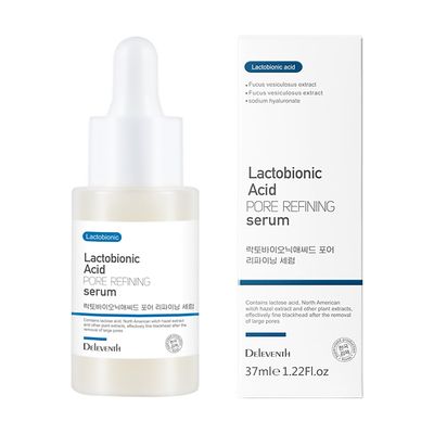 DEleventh Korean Brand Lactobionic Acid Face Serum 37ml Shrink Pores, Balance Water and Oil, Remove Blackheads, Smooth, Radiant Skin, Reduce Fine Lines and Improve Texture