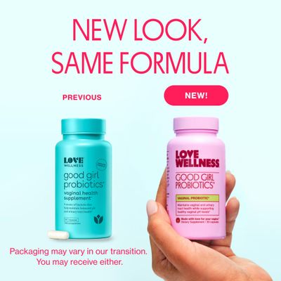 Love Wellness Good Girl Probiotics Women's Vaginal Health Supplement Vaginal Probiotics for Women pH Balance Urinary Tract Health Support Vaginal Odor Flora 60 Count