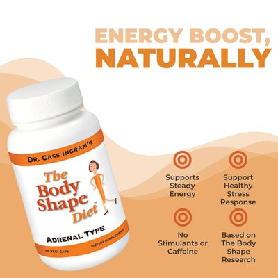 Dr. Cass Ingram's Premium Adrenal Support Formula - Natural Energy Stress Support with Wild Mediterranean Herbs, Royal Jelly Glandular Complex - 90 Capsules
