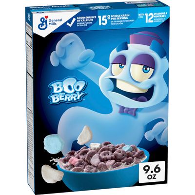 General Mills Monster Cereal, Booberry, 9.6-Ounce Boxes (Pack of 4)