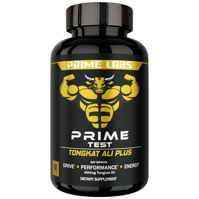 Prime Labs Tongkat Ali for Men - Plus Organic Black Maca Root and Tribulus Terrestris - Performance, Vitality, Energy - 60 Count