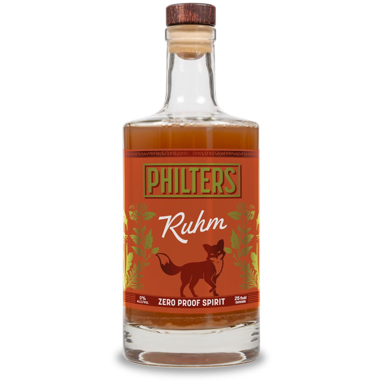 Philters Non-Alcoholic Ruhm, Zero Proof Rum Spirit, Alternative Drink Made in USA, All Natural Flavors, 25 Fl Oz