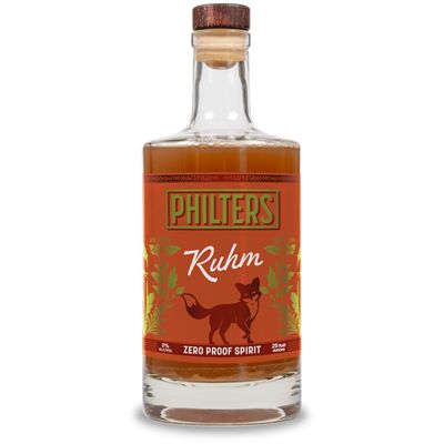 Philters Non-Alcoholic Ruhm, Zero Proof Rum Spirit, Alternative Drink Made in USA, All Natural Flavors, 25 Fl Oz