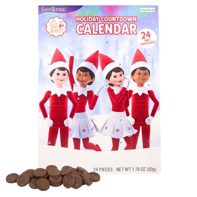 Elf on the Shelf Holiday Christmas Candy Chocolate Countdown Calendar - 24 Days